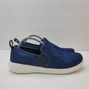 Crocs LiteRide Slip On Men's Blue White Loafers Sneakers 205170 US Size M7